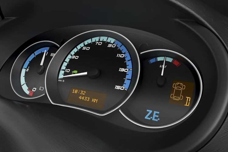 Le tableau de bord de la Fluence ZE