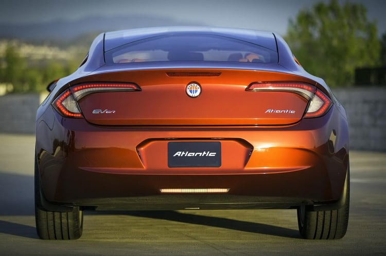 L'arrière de la Fisker Atlantic, assez massif