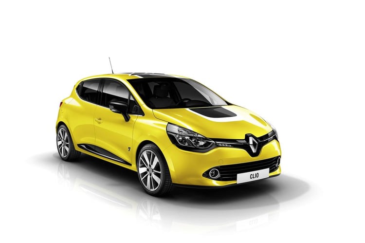Marquage spécifique pour cette nouvelle Clio en jaune