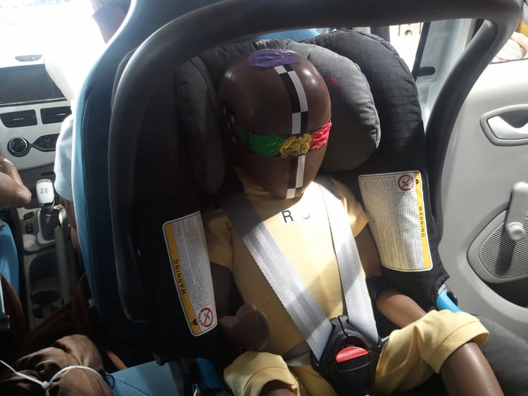 Photo du crash-test de la Renault ZOE