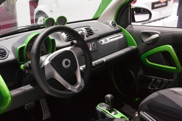 Une ambiance très "green" dans cette Smart électrique