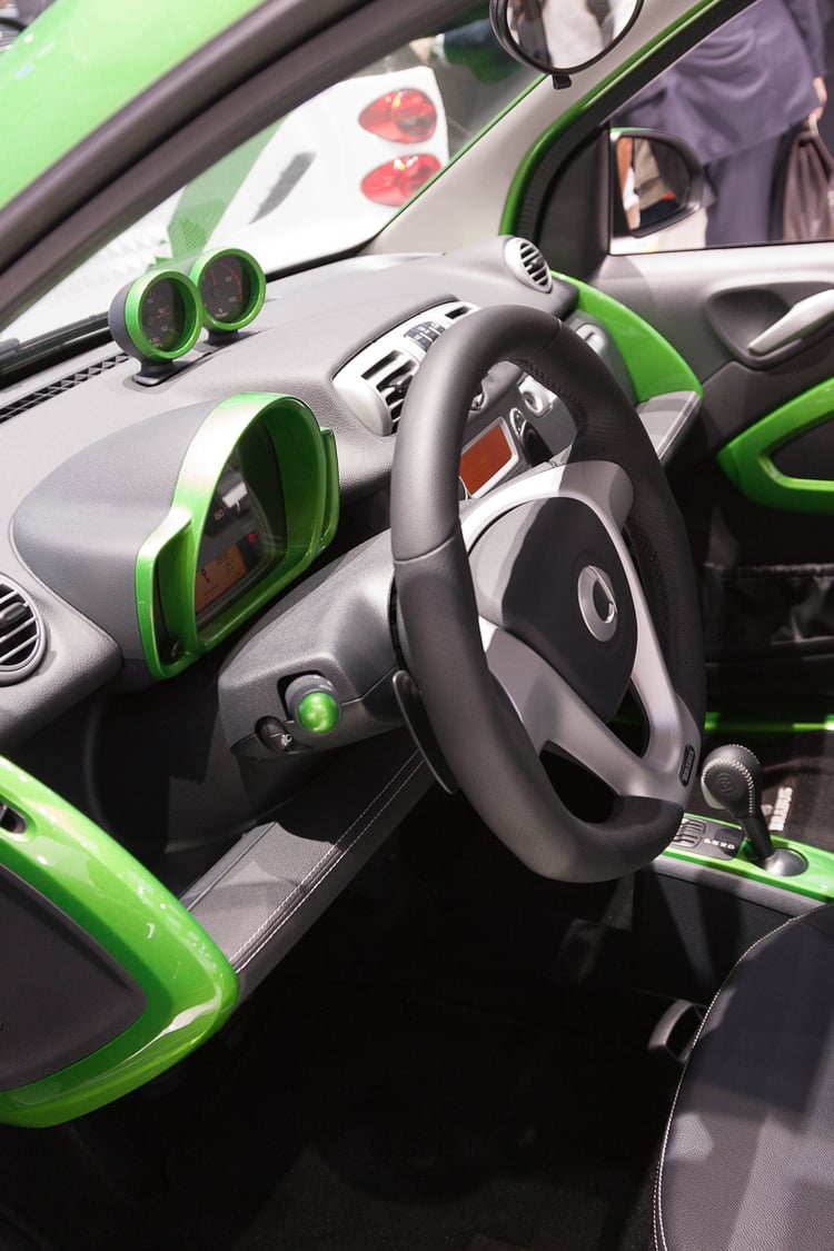 L'intérieur de la Smart Brabus électrique