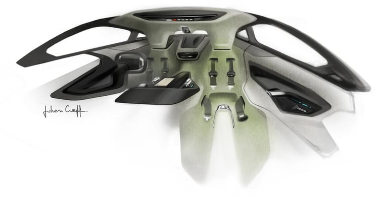 Sketch de l'interieur de la Onyx