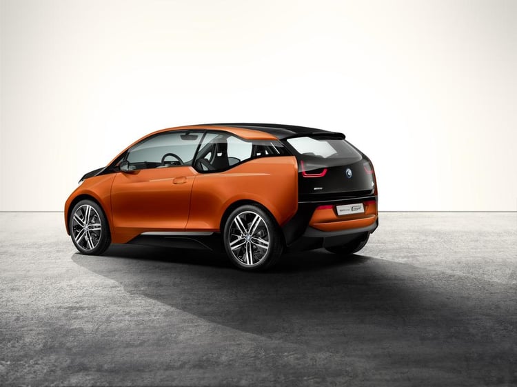 La BMW i3 Coupé de 3/4 arrière
