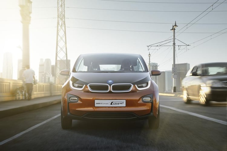 La face avant caractéristique de la BMW i3 coupé
