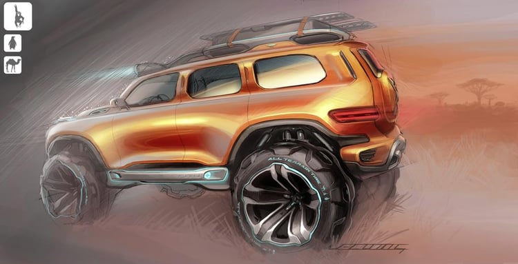 Sketch du Mercedes Ener-G-Force