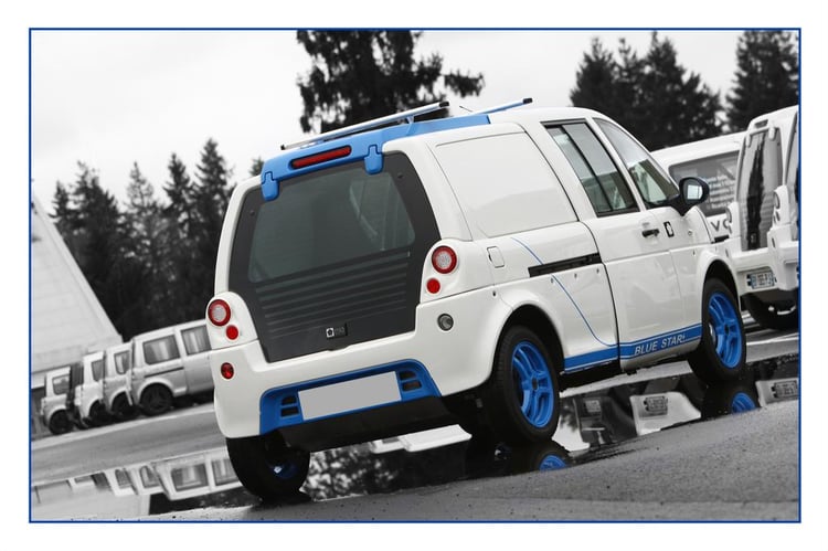 La Mia Blue Star a une vitre arrière teintée