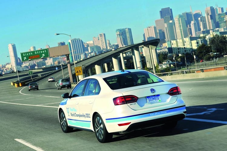 La Jetta hybride lors du Think Blue Challenge