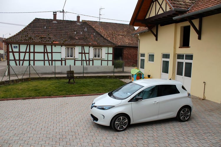 Une Renault ZOE en Alsace