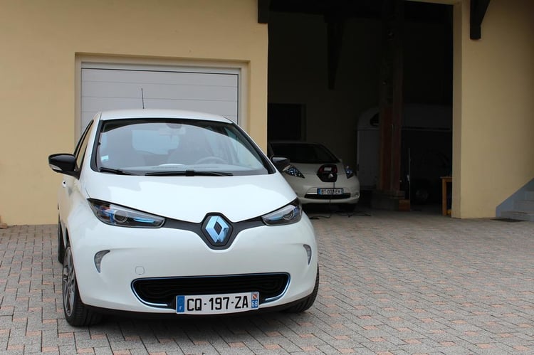 Le logo Renault est fortement mis en valeur sur la ZOE