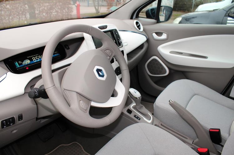 Les places avant de la Renault ZOE