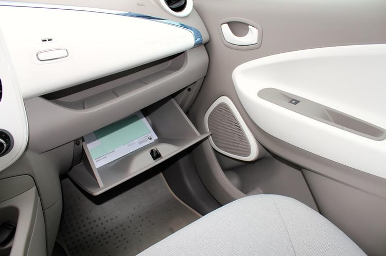 La boîte à gant de la ZOE