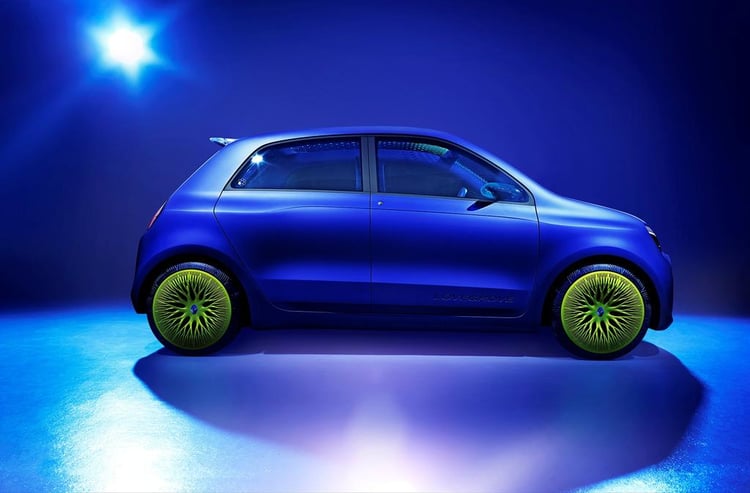 La ligne du concept Twin'Z n'est pas sans rappeler la Fiat 500