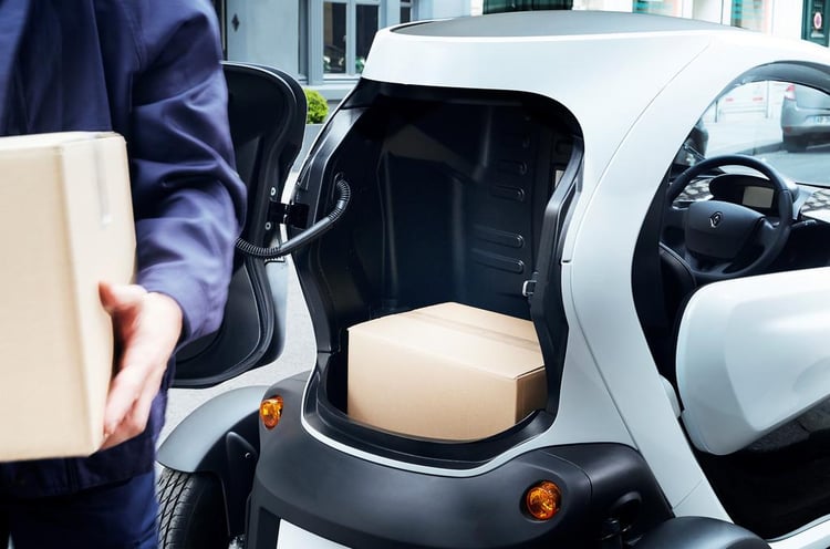 Le Twizy Cargo possède un coffre de 180 l.
