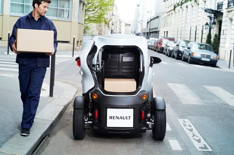 L'espace arrière a été répensé pour la version Cargo du Twizy.