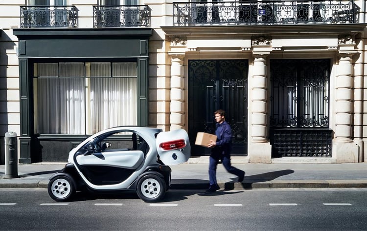 Renault a imaginé une version de livraison du Twizy car 60% des acheteurs sont des entreprises.