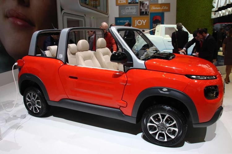 La CItroën e-Méhari au salon de l'automobile de Genève