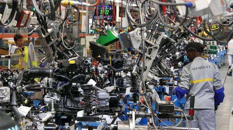 La chaîne de montage de la base et du moteur