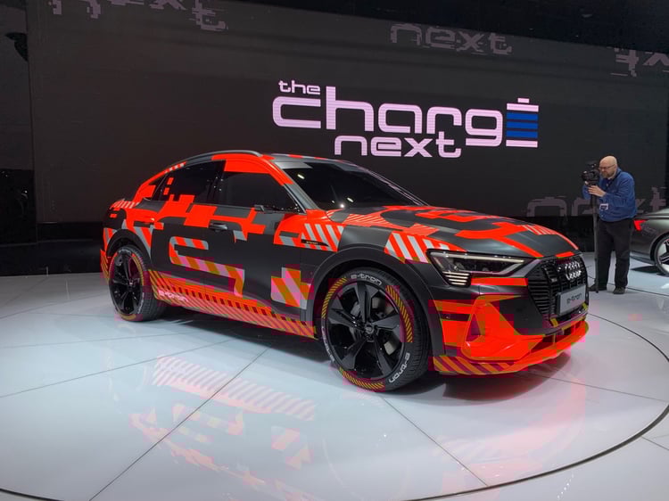 L'Audi e-tron Sportback au Salon de Genève 2019 - vue 3/4 avant