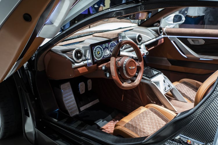 L'intérieur de l'Hispano-Suiza Carmen au Salon de Genève 2019