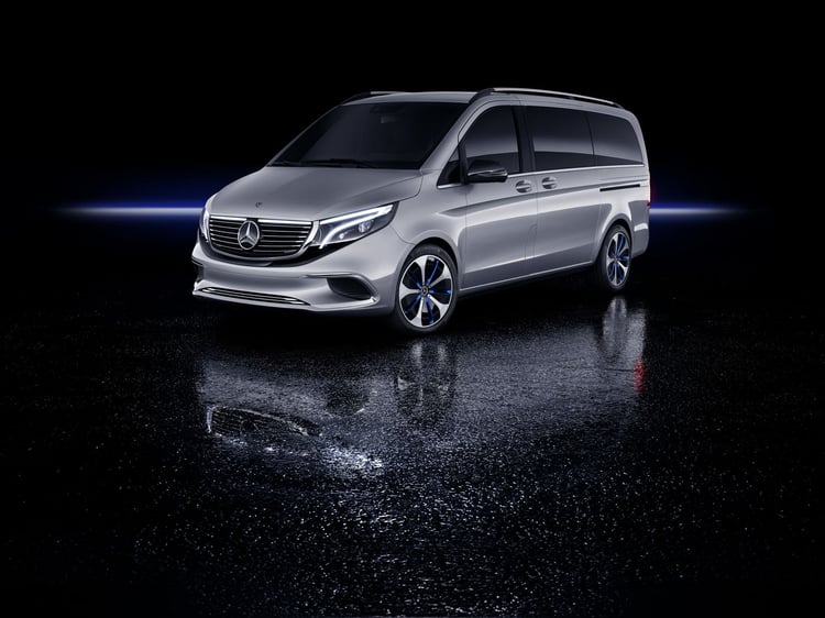 Mercedes EQV Concept - vue 3/4 avant