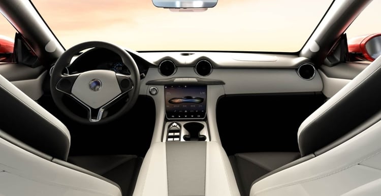 Intérieur de la Karma Revero GT