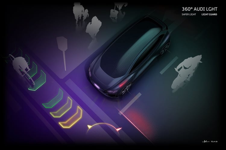 Concept Audi AI:ME - projection passage piétons