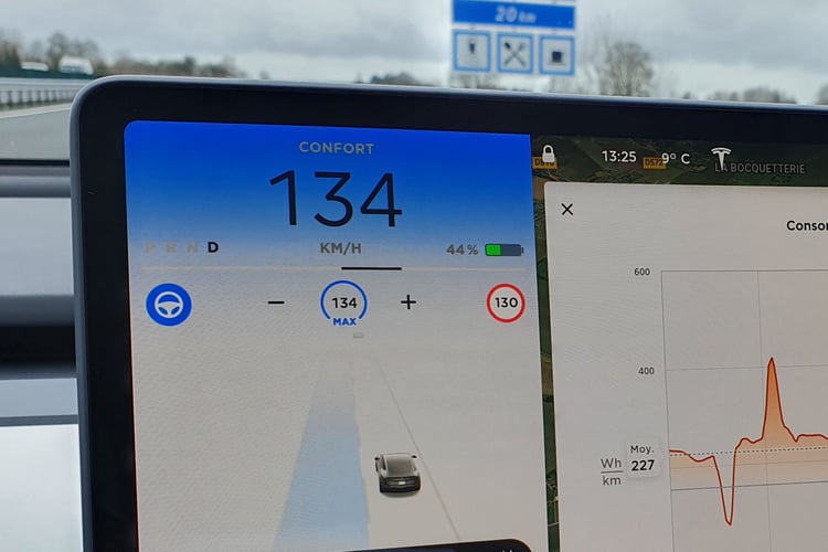 Voici l'alerte visuelle après 15 secondes de volant immobile