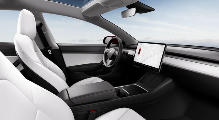 Version blanc-noir en option de la Tesla Model 3 2020