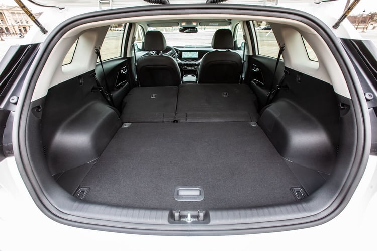 Banquette rabattue, le e-Niro offre plus de 1400 l de chargement