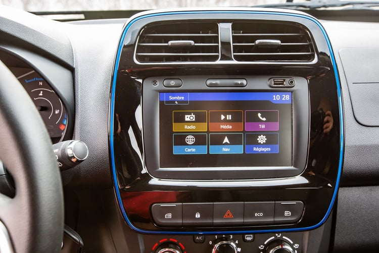 La console de la Dacia Spring.