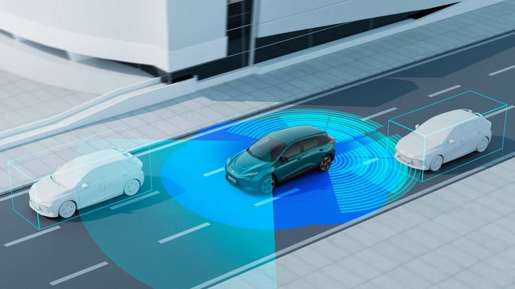 Système d’aides à la conduite MG Pilot de la MG4 électrique V3 avec détection des véhicules autour