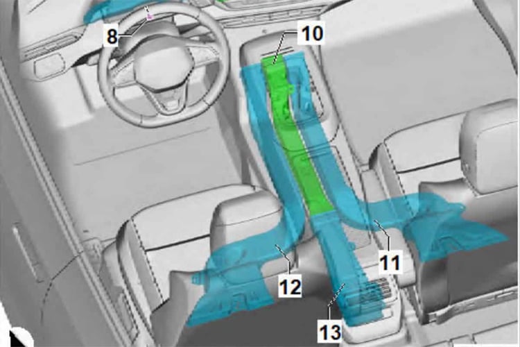 Réseau de ventilation sur un ID.4