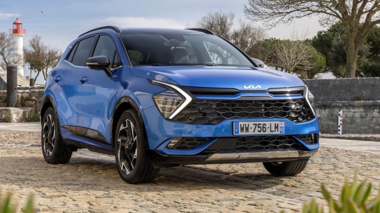 Vue avant du Kia Sportage hybride de première génération