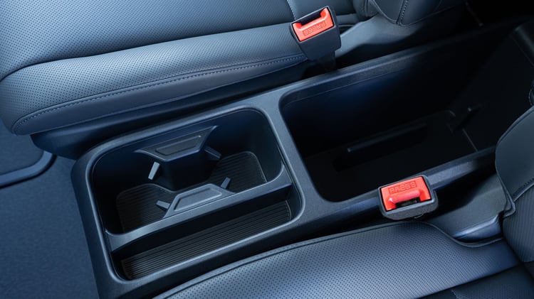 Console centrale du Kia PV5 Cargo électrique avec rangements intégrés
