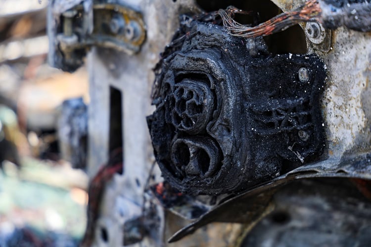 Les restes de notre Megane E-Tech