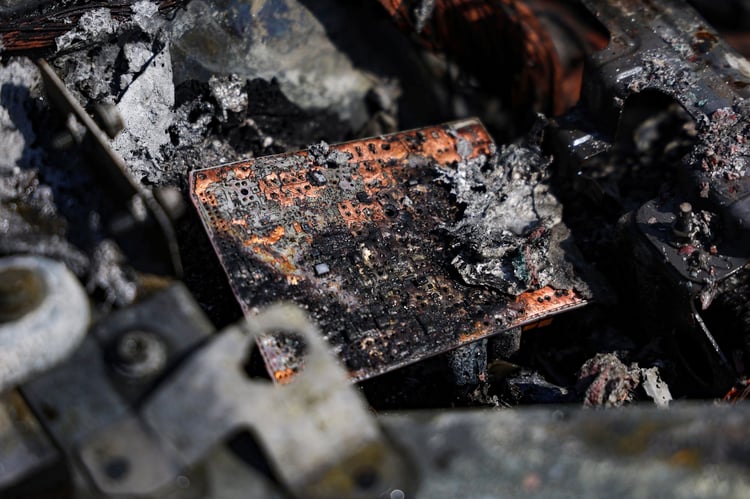 Les restes de notre Megane E-Tech