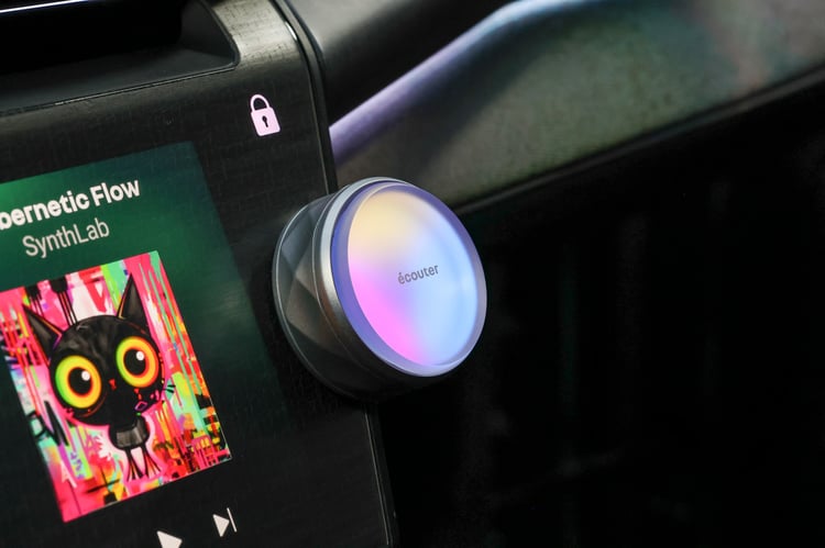 À bord de la Renault Emblème