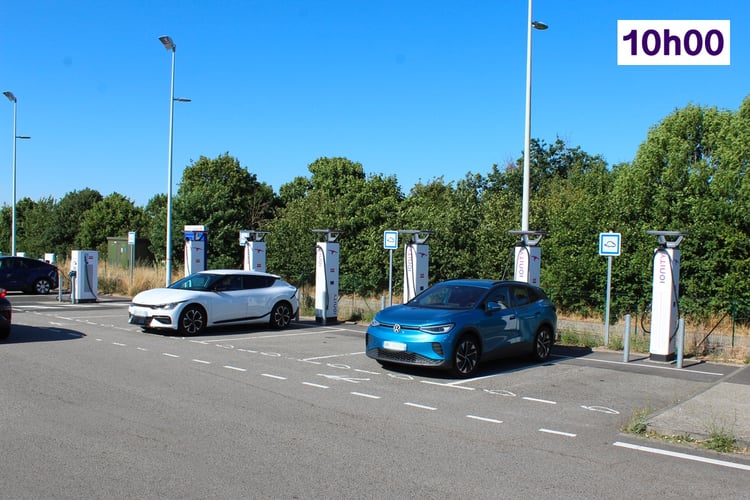 Stations Tesla et Ionity à l'aire de la Vendée (A83)