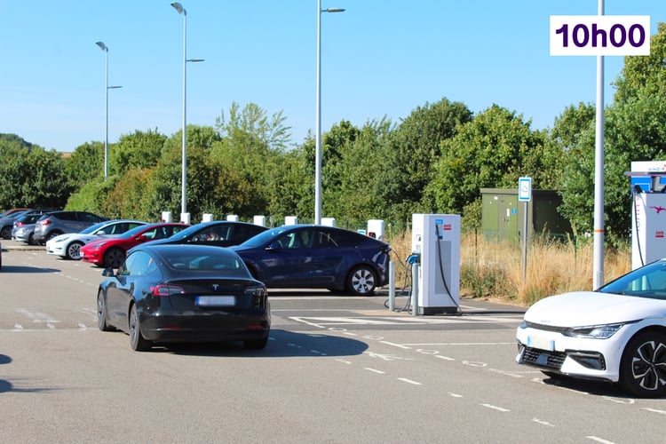 Stations Tesla et Ionity à l'aire de la Vendée (A83)