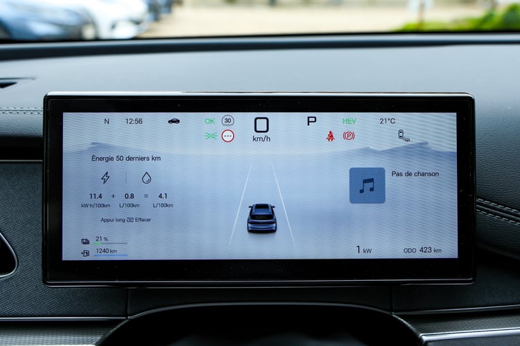 Performances du break hybride rechargeable