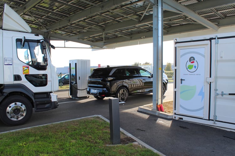 Borne de recharge de la station Eonnet de Moréac (56)