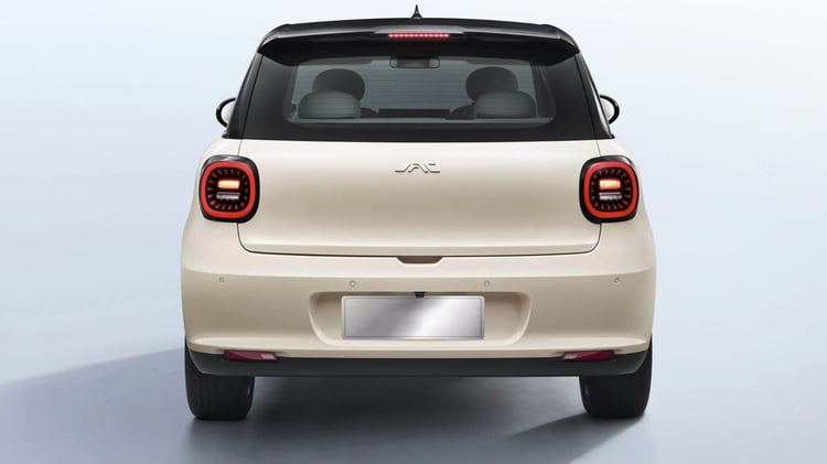 Vue arrière de la JAC E30X électrique