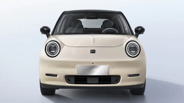 Vue de face de la JAC E30X électrique