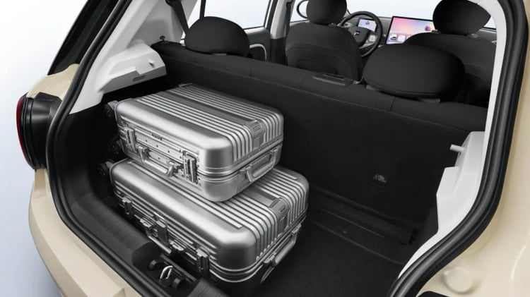 Coffre de la JAC E30X avec bagages