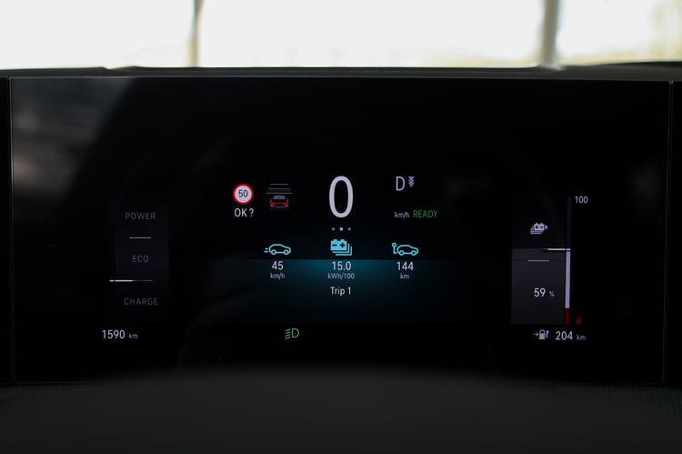 Combiné numérique de l'Opel Astra Sports Tourer Electric