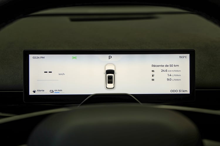 Combiné numérique de l'Omoda 7 SHS-P