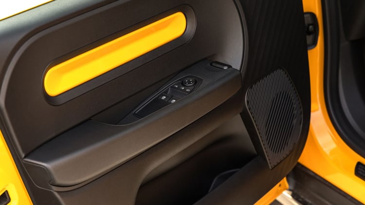 Panneau de porte Renault Twingo électrique avec insert jaune