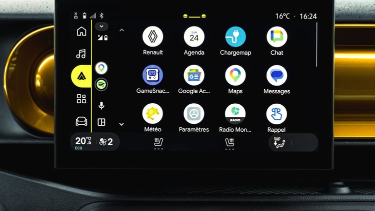 Écran central 10 pouces avec interface Android Automotive Renault