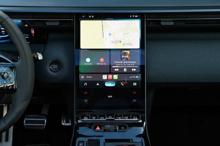 Interface Apple CarPlay sur le Citroën C5 Aircross hybride rechargeable